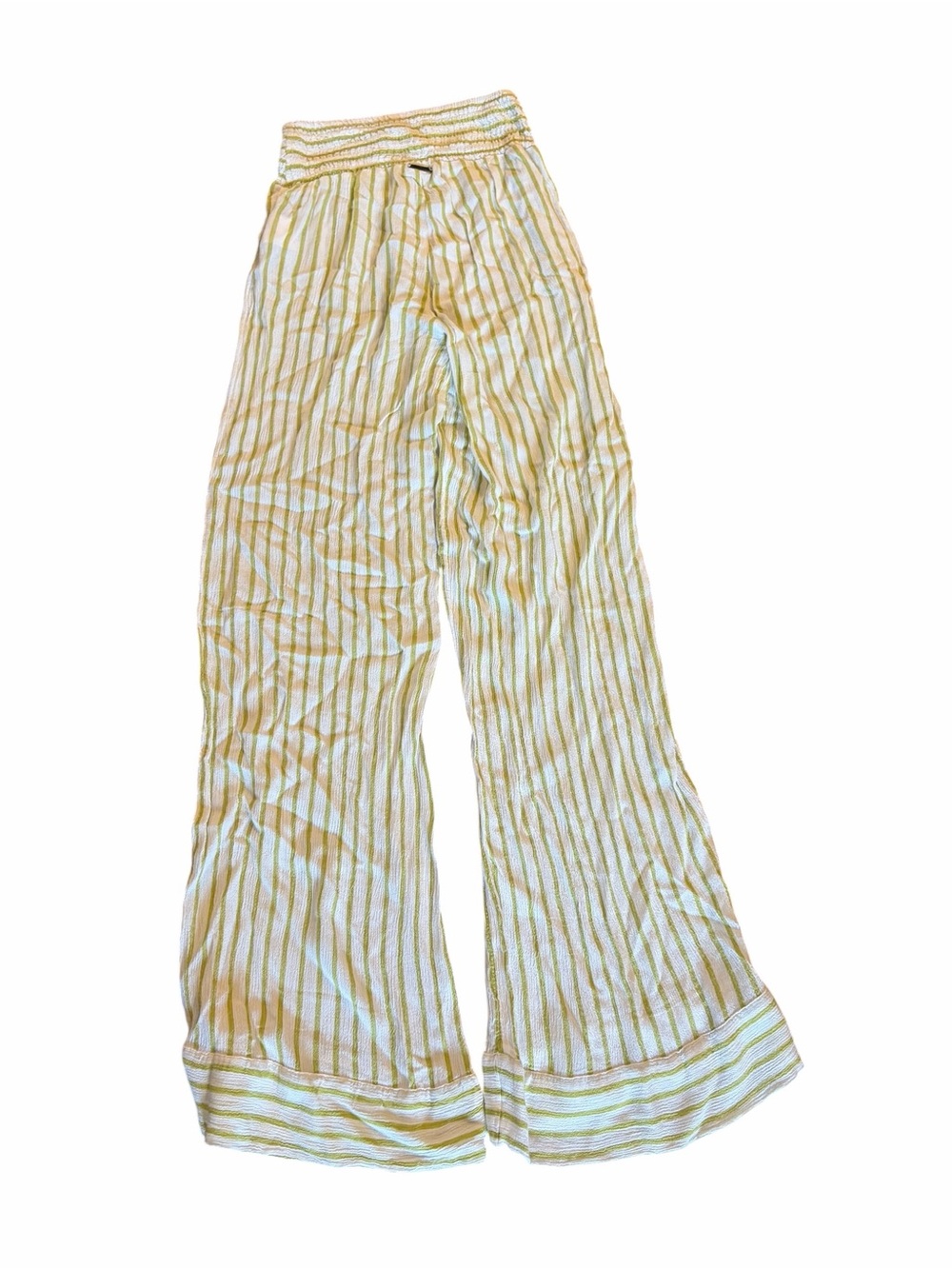 Billabong White Green Striped Wide Leg Daybreak Pants - Picture 4 of 9